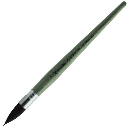 ESCODA AQUARIO PENNELLO TONDO BOMBATO VAIO PETIT GRIS MANICO CORTO SERIE 1130