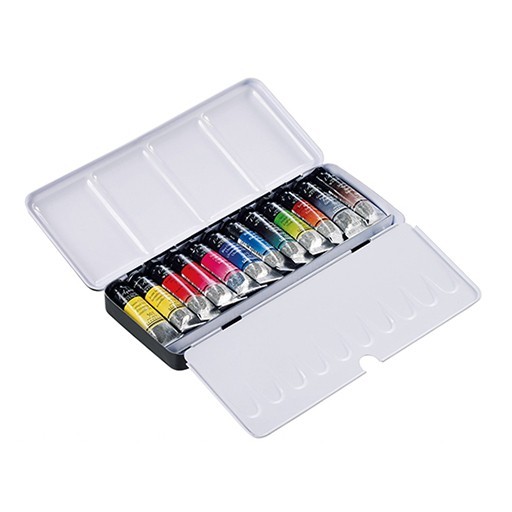 SENNELIER L'AQUARELLE WATERCOLOUR METAL TIN SET OF 12 X 10 ML TUBES