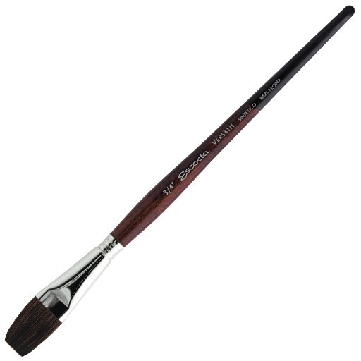 ESCODA VERSÁTIL PENNELLO PIATTO FIBRA IMITAZIONE KOLINSKY MANICO CORTO SERIE 1543