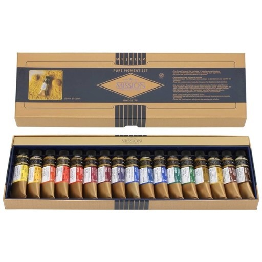 MIJELLO PURE PIGMENT MISSION GOLD ARTIST SET ACQUERELLO 17 COLORI