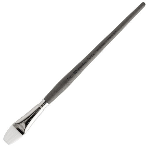 ESCODA PERLA PENNELLO PIATTO FIBRA TORAY BIANCA SERIE 1432