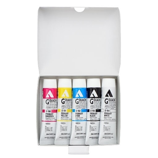 HOLBEIN ACRYLA GOUACHE 5 TUBETTI PRIMARY MIXING SET D421