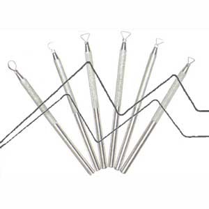 WIRE CLAY MODELLING TOOLS 6 PIECE SET 12.5 CM