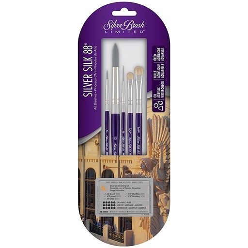 SILVER BRUSH SILK 88 SET 5 PENNELLI SK8105