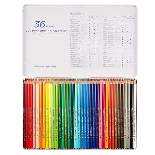HOLBEIN SET SCATOLA METALLO 24 MATITE COLORATE