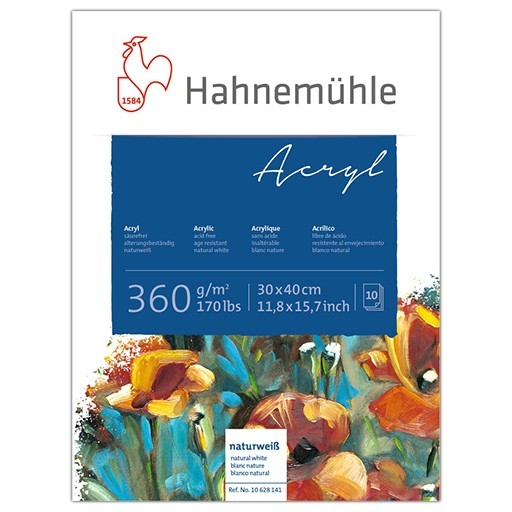 HAHNEMÜHLE ACRYLIC PAINT BOARD BLOCCO 10 FOGLI 360 G
