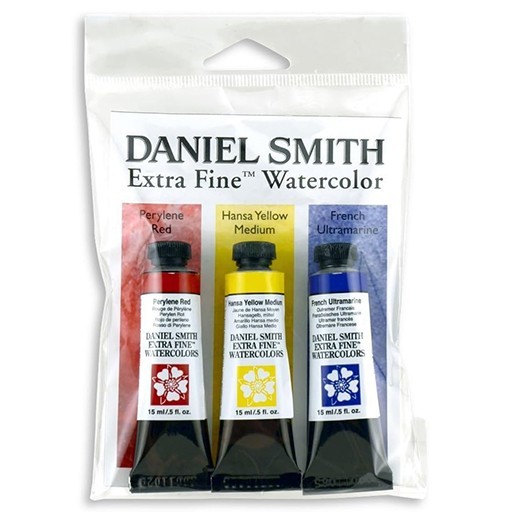 DANIEL SMITH EXTRA FINE WATERCOLOR SET PRIMARY COLORS 3 TUBETTI 15 ML