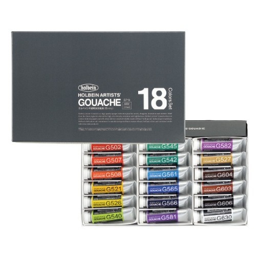 HOLBEIN ARTISTS' GOUACHE SET 18 TUBETTI 15 ML G 713