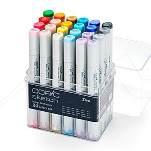 COPIC SKETCH MARKERS SET OF 24 ASSORTED COLOURS