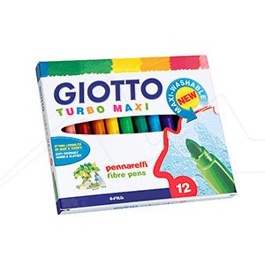 GIOTTO TURBO MAXI PENS ASSORTED PACK EASILY WASHABLE