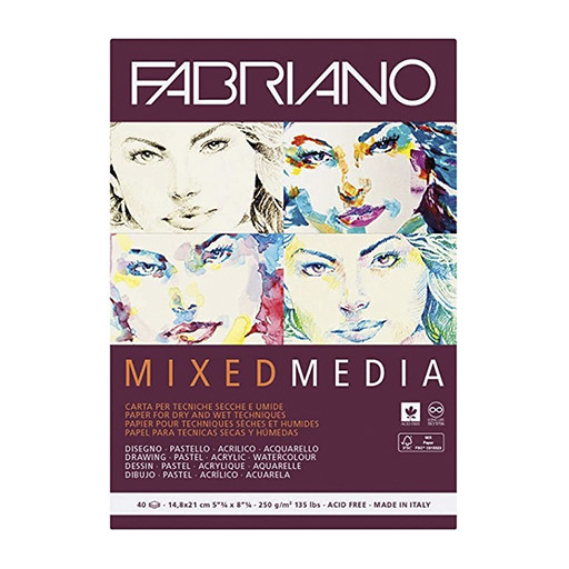 FABRIANO MIXED MEDIA BLOCCO PER TECNICHE MISTE 250 G 40 FOGLI