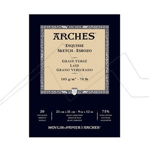 ARCHES ZEICHENBLOCK 20 BLATT GERIPPTE OBERFLÄCHE 105 G