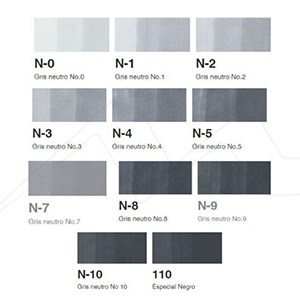 COPIC CLASSIC MARKER SET OF 12 NEUTRAL GREY COLOURS