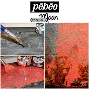 PEBEO FANTASY MOON PAINT WITH TEXTURE - PEARL AND OPALESCENT FINISH