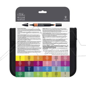WINSOR & NEWTON PROMARKER STUDENT DESIGNER - SET OF 24 TWIN-TIPPED - ALCOHOL BASED PENS