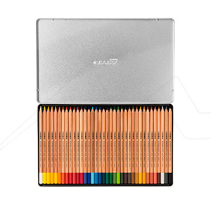 LYRA REMBRANDT AQUARELL METAL BOX SET OF 36 ASSORTED WATER-SOLUBLE COLOURED PENCILS
