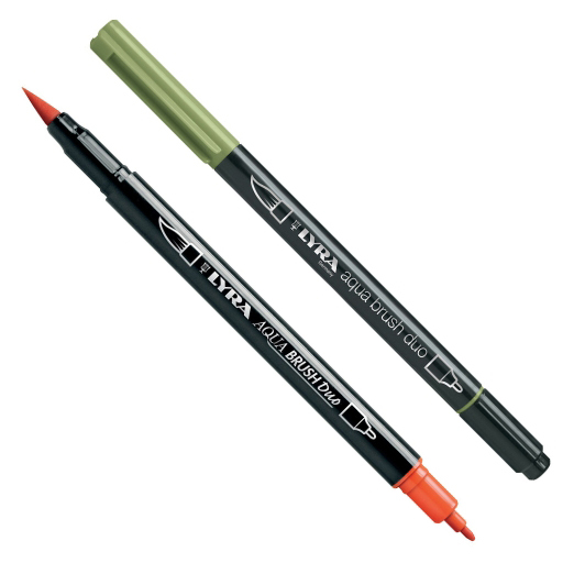 Lyra Aqua Brush Duo Markers, Pastel Tones Set of 6