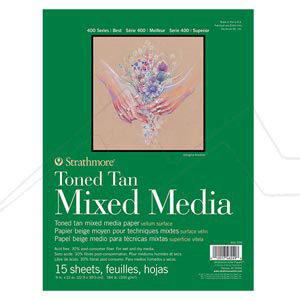STRATHMORE RECYCLED TONED MIXED MEDIA PAD 300 G SERIES 400