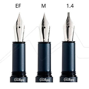 INDIGRAPH CALLIGRAPHY SET OF FOUNTAIN PEN WITH 3 STEEL NIBS