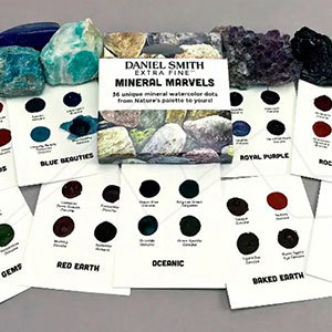 DANIEL SMITH WATERCOLOUR MINERAL MARVELS DOT CARDS 36 MINERAL COLOURS
