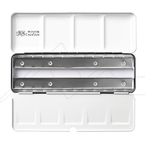 WINSOR & NEWTON EMPTY TRAVEL TIN FOR 12 PANS OR 24 HALF PANS