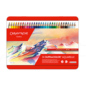 CARAN D´ACHE SUPRACOLOR SOFT ASSORTED WATER-SOLUBLE PENCILS METAL TINS