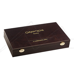 CARAN D´ACHE LUMINANCE 6901 WOODEN BOX SET OF 76 COLOURS + 2 BLENDER + 2 GRAFWOOD