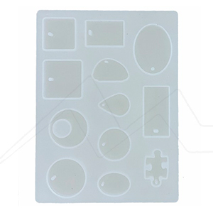 CLEOPATRE SILICONE MOULD FOR RESIN MULTI SHAPES 12 PENDANTS