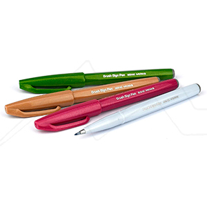 PENTEL TOUCH NATURE SET OF 4 BRUSH SIGN PENS