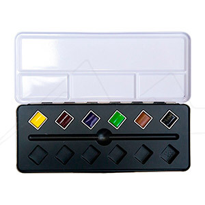 SENNELIER WATERCOLOR METAL BOX TEST PACK WITH 6 HALF GODETS