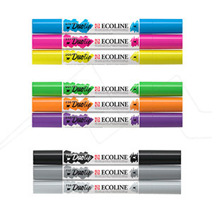 ECOLINE DUOTIP MARKER SET WITH WATER-BASED INK 3 COLOURS