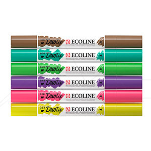 ECOLINE DUOTIP MARKER SET WITH WATER-BASED INK 6 COLOURS