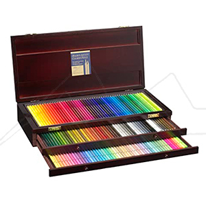 HOLBEIN ARTISTS COLOURED PENCIL SET OP946 - WOODEN BOX WITH 150 COLOURED PENCILS