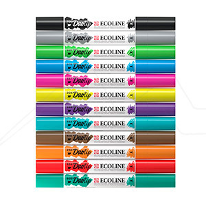 ECOLINE DUOTIP MARKER SET WITH WATER-BASED INK 12 COLOURS