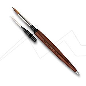 902-04 da Vinci Travel Series 902 Maestro Mini Brush Size 4 Round Kolinsky Red Sable with Short Handle 