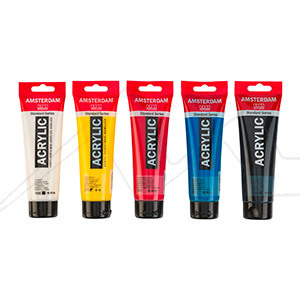 AMSTERDAM PRIMARY ACRYLICS SET - BASIC INTRODUCTORY COLOURS