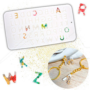 CLEOPATRE SILICONE MOULD FOR RESIN WITH ALPHABET TEMPLATES