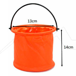 RAW ART MATERIALS PORTABLE FOLDABLE BUCKET BRUSH WASHER WITH INTERNAL DIVIDER