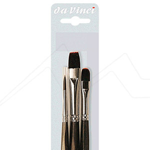 DA VINCI SET OF 3 TOP-ACRYL BRUSHES LONG HANDLE FOR OIL AND ACRYLIC SERIES 4221