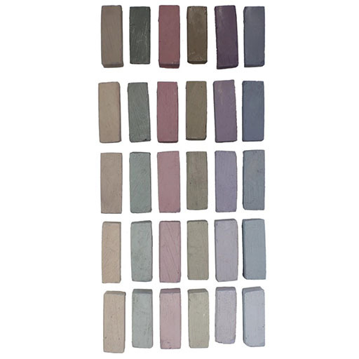 TERRY LUDWIG CARDBOARD BOX OF 30 SOFT PASTELS ESSENTIAL GRAYS MAGGIE PRICE SELECTION