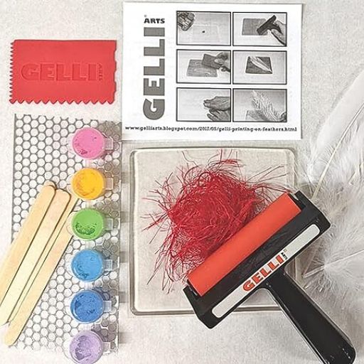Gelli Arts Stamp Kit with Gel Plate Kit Stamping and Printing Kit