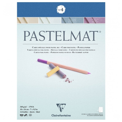 Clairefontaine Pastelmat - Pastel Card Pad - 360g (Ref 4) - 96110C - 18 x  24cm