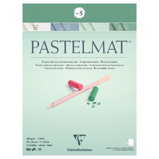 Clairefontaine Pastelmat - Pastel Card Pad - 360g (Ref 4) - 96110C - 18 x  24cm
