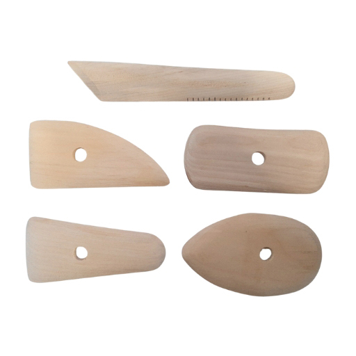 WOODEN HALF MOON SET FOR POTTERY