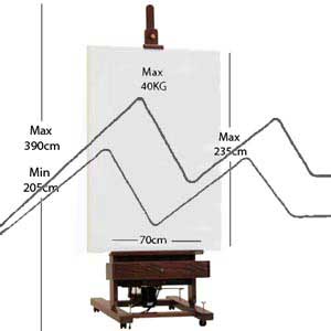 MABEF M1 ELECTRIC EASEL FOR VERY LARGE CANVAS