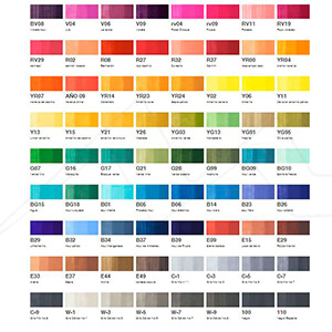 Complete Copic Color Chart by Joker08 on DeviantArt