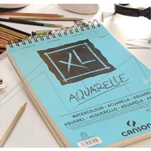 CANSON XL AQUARELLE MICROPERFORATED SPIRAL PAD 300 G