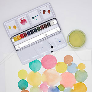 WINSOR & NEWTON COTMAN WATERCOLOUR CUSTOMISABLE TRAVEL TIN WITH 12 HALF PANS - SPACE FOR 24 HALF PANS