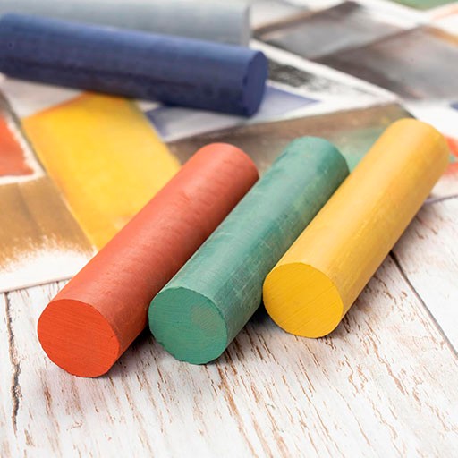 CRETACOLOR WATER-SOLUBLE CHUNKY COLORED CHARCOAL STICKS