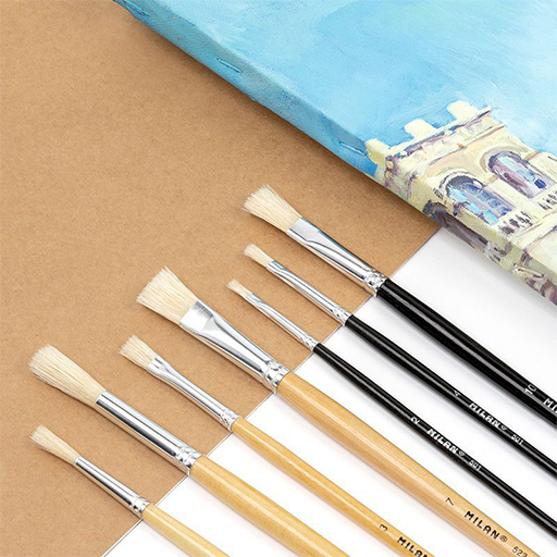 MILAN FLAT BRUSH CHUNGKING BRISTLE SHORT HANDLE SERIES 501